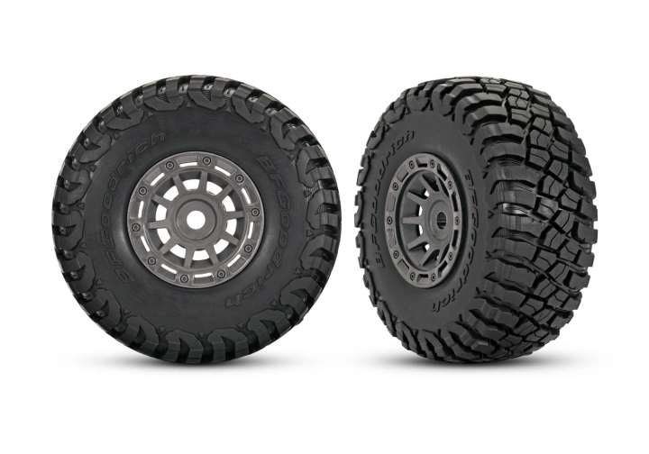 Traxxas Däck & Fälg BFGoodrich Mud Terrain/ Mini Slash Grå (2)