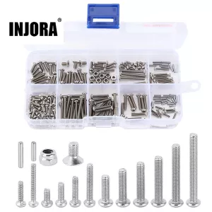 INJORA M1.6 M2 M2.5 Grade 12.9 Button Head Stainless Steel Screws Nuts for 1/18 TRX4M (4M-15)
