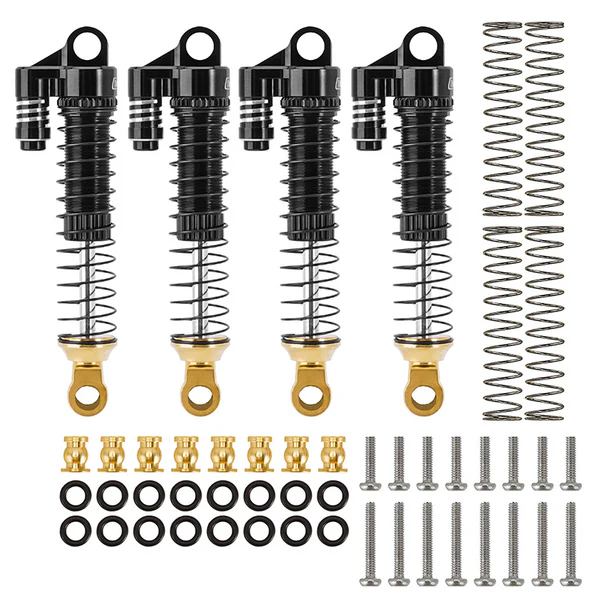 INJORA 59mm Long Threaded Oil Shocks with Brass End for 1/18 TRX4M Upgrade