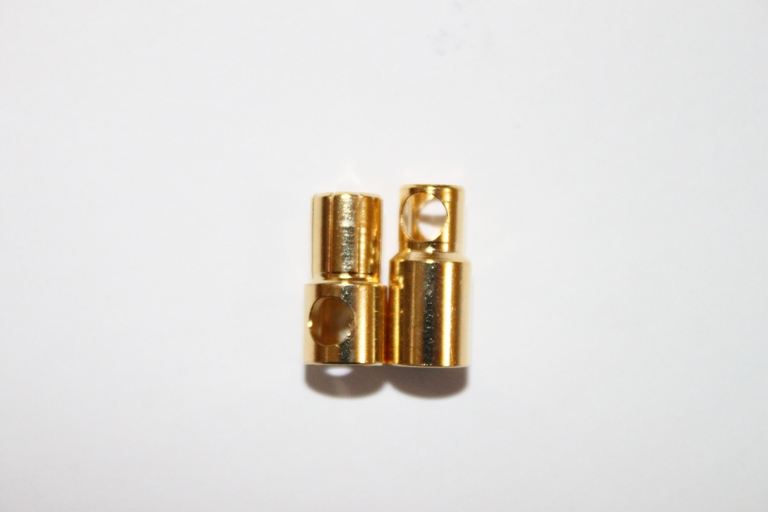 Guldkontakter 6.0mm. 1 par.
