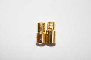 Guldkontakter 6.0mm. 1 par.