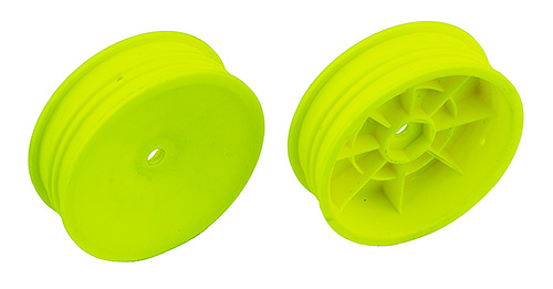 fälg fram, 2WD, Slim 1:10 Buggy, 2.2 in / 12mm HEX, gul (2st)