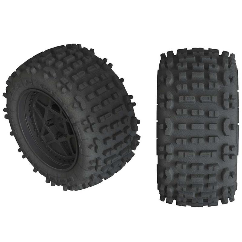 dBoots Backflip LP 1/10 Front/Rear 3.8 Pre-Mounted Tires, 17mm Hex