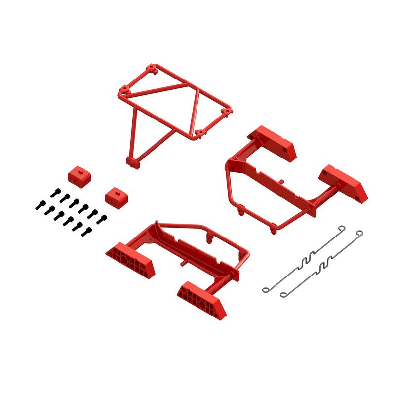 Desert Truck Body Roll Cage Set Röd Arrma Mojave Grom 1/18