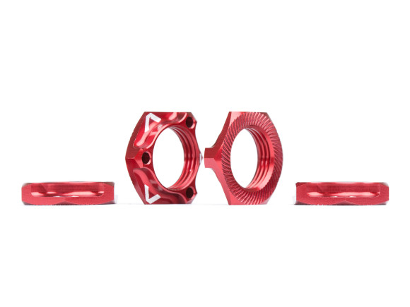 Hjulmuttrar 17mm Röda AVID