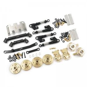 Uppgraderingsdelar Mässing Stål Axial SCX24 C10 Jeep 133.7mm Hjulbas