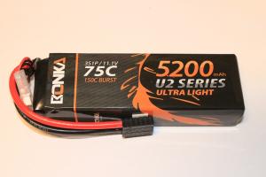 Lipo Batteri 3S 11.1V 5200mAh 75C Bonka Power TRX
