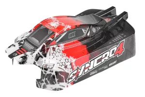 Polycarbonate Body - Syncro 4 - Painted - Cut - Decals - Red Color - 1 Pc
