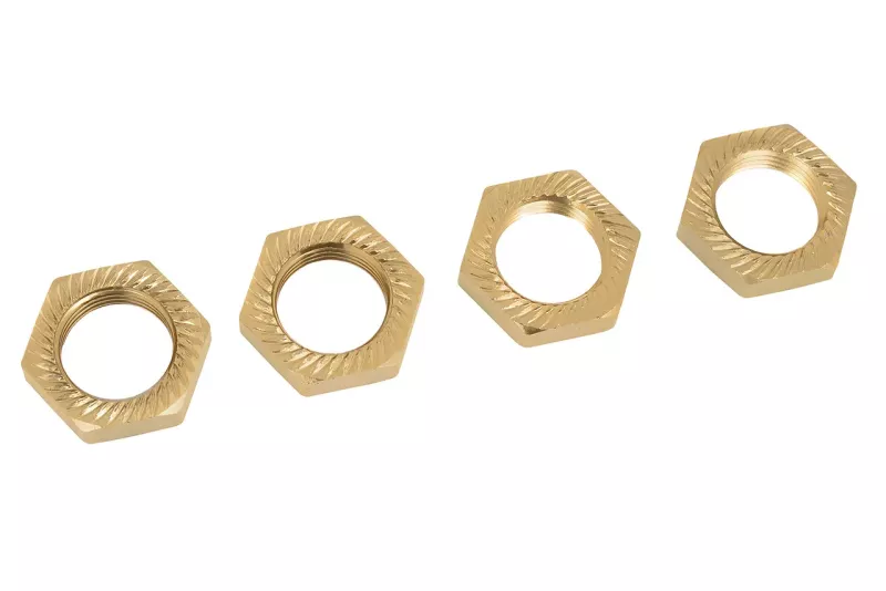 Wheel Nut - Aluminum - Serrated - LE - 4 Pcs