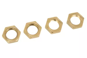 Wheel Nut - Aluminum - Serrated - LE - 4 Pcs