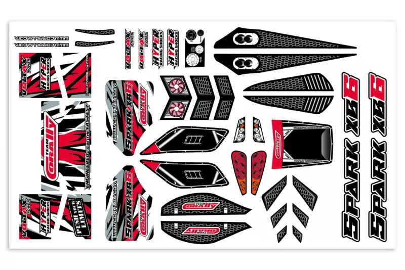 Dekalkit kaross - Spark XB6 - Pre-Cut - Röd  - 1 st
