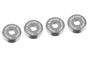 Pivot Ball Adjusting Nut - Aluminum - Titanium - 4 Pcs