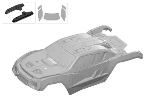 Polycarbonate Body - Kagama 4 - Clear - Cut - Decals  - 1 Pc