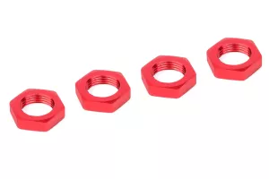 Wheel Nut - Aluminum - Red - 4 Pcs
