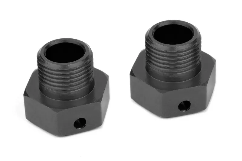 Wheel Hex Adapter - Aluminum - Black - 2 Pcs