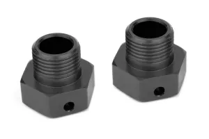 Wheel Hex Adapter - Aluminum - Black - 2 Pcs