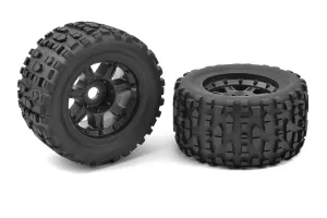 XL4S MT Tires - Grabber - Glued on Black Rims - 1 Pair