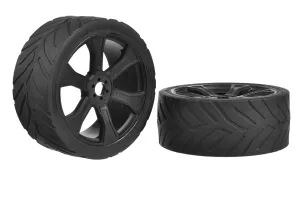 XL6S Tires - Sprint RXA - Street Tires - Low Profile - Glued on Black Rims - 1 Pair
