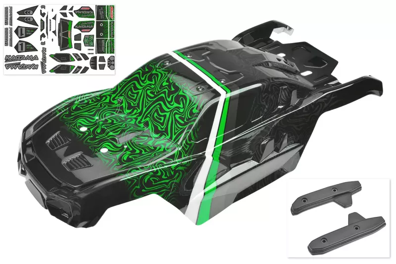 Polycarbonat kaross - Kagama Limited Edition - målad - klippt - dekaler - Green Color - 1 st