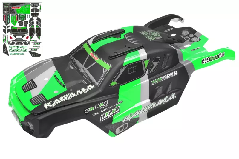 Polycarbonat kaross - Kagama XP 6S - målad - klippt - dekaler - Green Color - 1 st