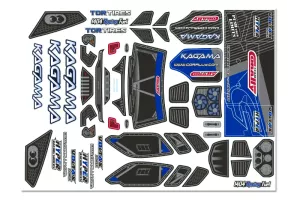 Body Decal Sheet - Kagama XP 6S - Pre-Cut - Blue Color - 1 Pc