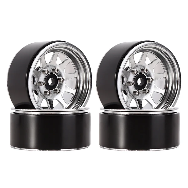 INJORA 1.9" 10-spoke Stamped Steel Wheels for 1/10 RC Crawlers