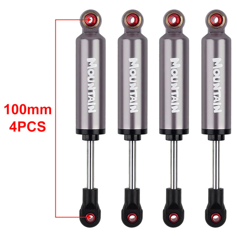 INJORA 4pcs Built-in Spring 100mm Shock Absorber Damper for 1/10 RC Crawler