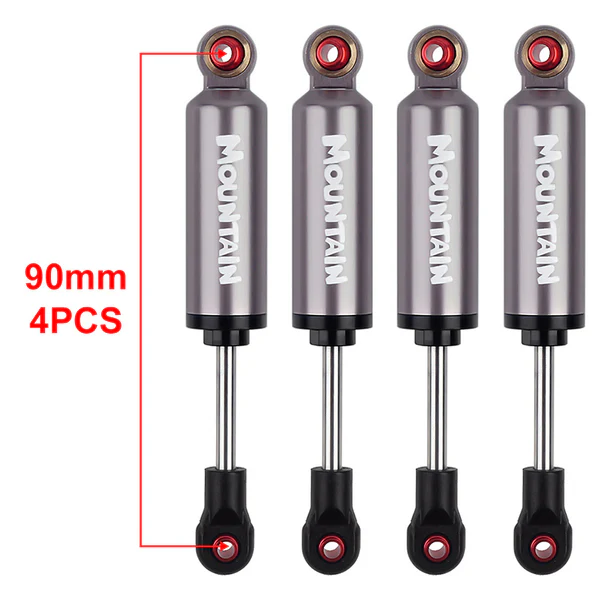 INJORA 4pcs Built-in Spring 90mm Shock Absorber Damper for 1/10 RC Crawler