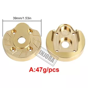 INJORA 2PCS Brass Portal Steering Knuckle Cap Housing för SCX10 III och Capra 1.9