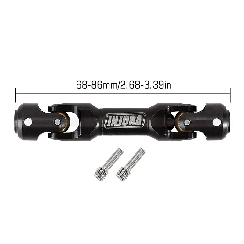 INJORA Steel Heavy-Duty Drive Shaft for 1/10 RC Car Crawler 68-86mm