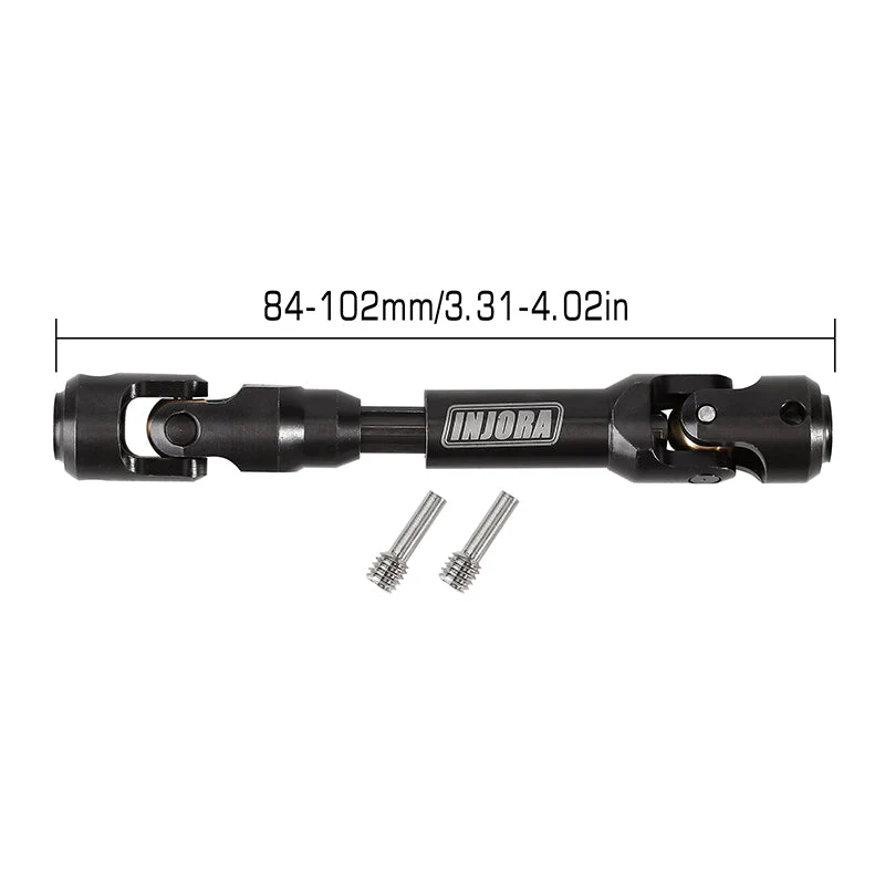 INJORA Steel Heavy-Duty Drive Shaft for 1/10 RC Car Crawler 84-102mm