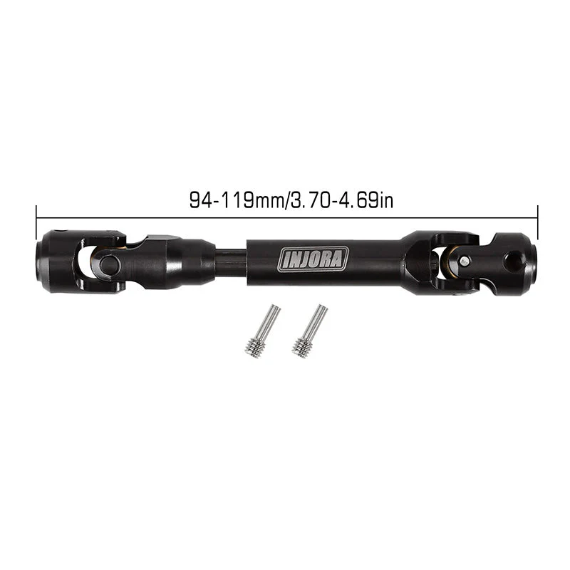 INJORA Steel Heavy-Duty Drive Shaft for 1/10 RC Car Crawler 94-119mm