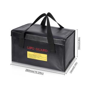 Säkerhets påse/väska Svart för Lipo batterier 260x130x150mm