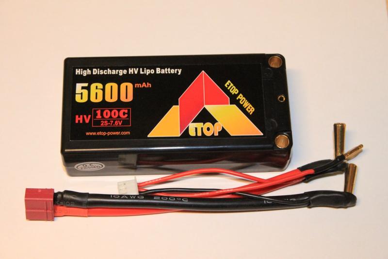 Lipo Batteri 7.6V 5600mAh 100C Shorty ETOP Power