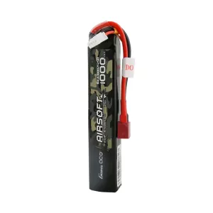 Gens ace 25C 1000mAh 2S1P 7.4V Airsoft Gun Lipo-batteri med T-plugg