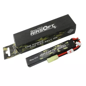 Gens ace 25C 1000mAh 2S1P 7.4V Airsoft Gun Lipo-batteri med mini Tamiya-plugg