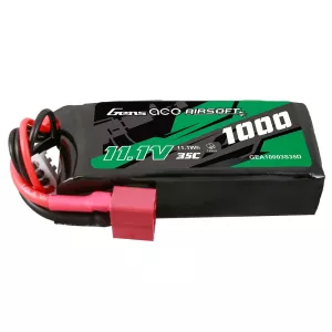 Gens ace 35C 1000mAh 3S1P 11.1V Airsoft Gun Lipo-batteri med T Plug