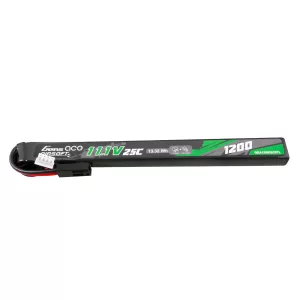 Gens ace 25C 1200mAh 3S1P 11.1V Airsoft Gun Lipo-batteri med mini Tamiya-plugg lång storlek