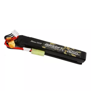 Gens ace 25C 1500mAh 3S1P 11.1V Nunchuck 2X Airsoft Gun Lipo-batteri med mini Tamiya-kontakt