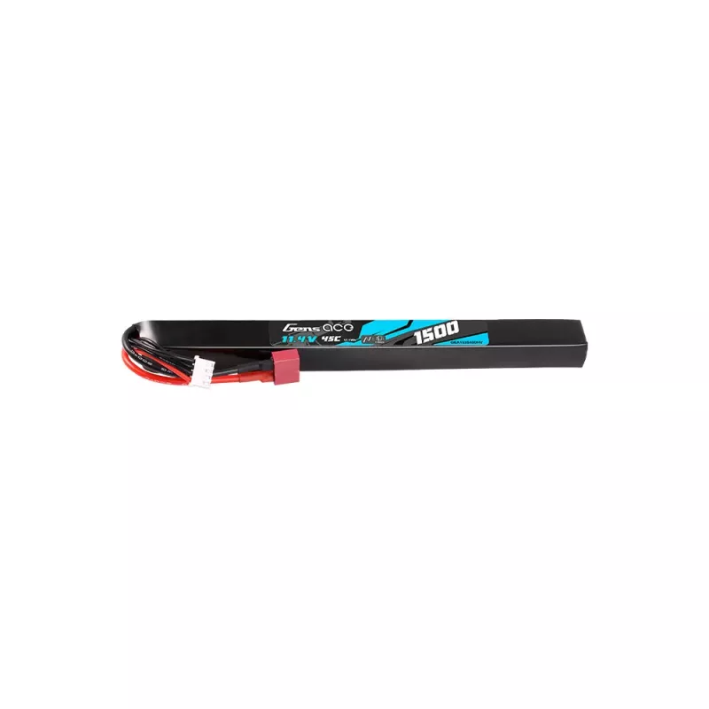 Gens Ace 1500mAh 3S 45C 11.4V HV LiPo-batteri med Deans(T) plugg
