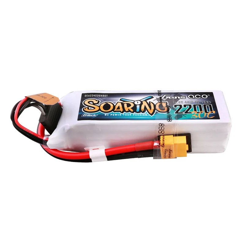 Gens ace G-Tech Soaring 2200mAh 14.8V 30C 4S1P Lipo Batteri med XT60