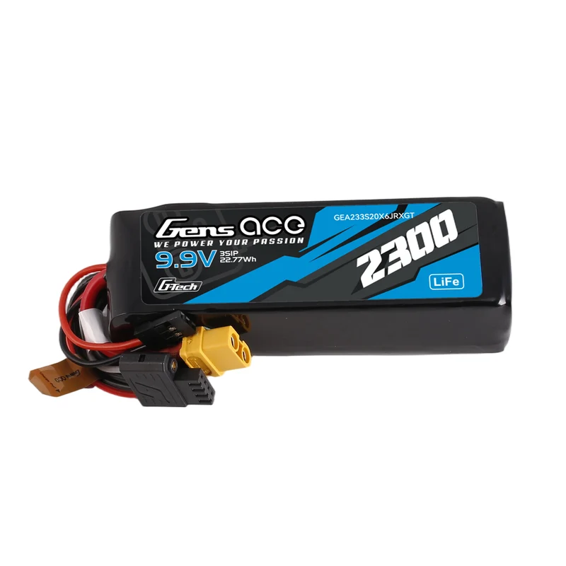 Gens ace Mini G-Tech 2300mAh 9.9V 3S 20C Li-Fe Batteri för mottagare (XT60)