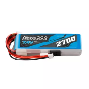 Gens ace 2700mAh 7.4V 2S Lipo Battery with Futaba+JST-EHR kontakt
