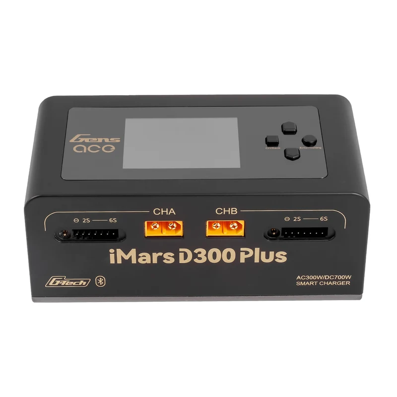 Gens ace iMars D300 Plus Smart Charger | Dual-Channel | G-tech | EB Svart