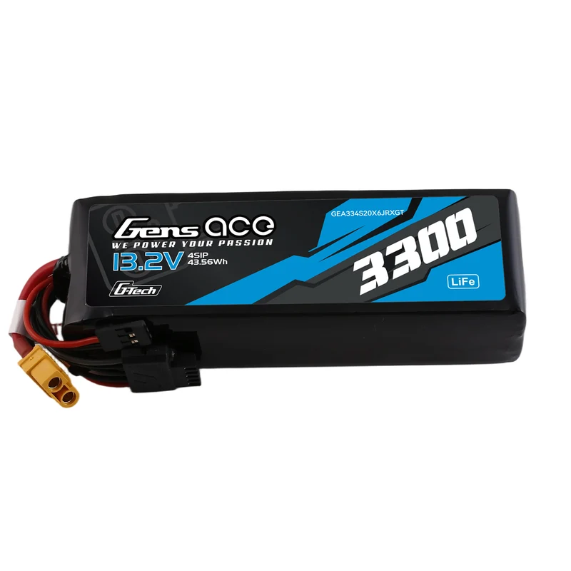 Gens ace Mini G-Tech 3300mAh 13.2V 4S 20C Li-Fe Batteri för mottagare (XT60)
