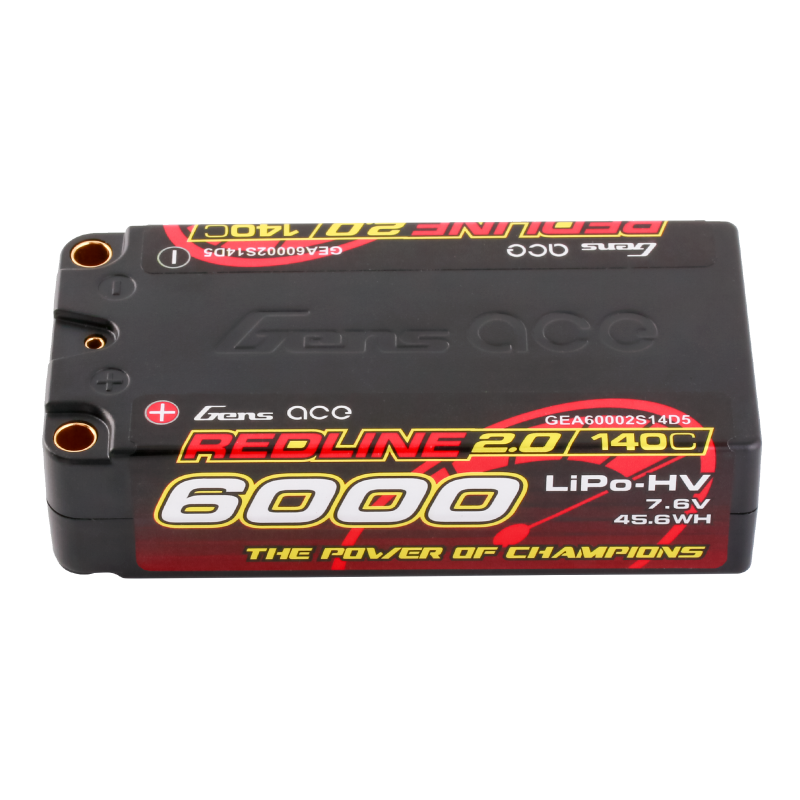 Gens Ace Redline 2.0 EFRA 6000mAh 7.6V 140C Hardcase Short Pack