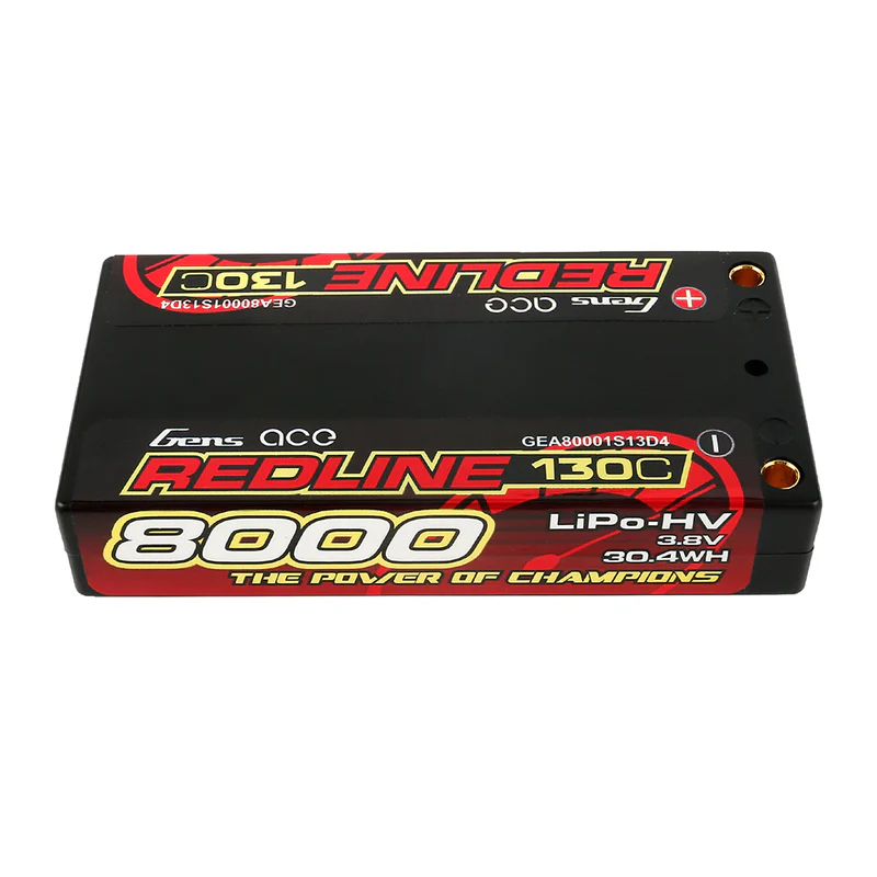 Gens Ace Redline 8000mAh 3.8V 130C Hardcase Short Pack