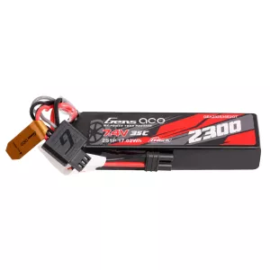 Gens ace G-Tech 2300mAh 2S 7.4V 35C Lipo Battery with iEC2 plug