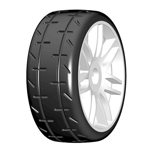 GRP Tyres 1:8 GT Däck/Fälg Färdiglimmat T01