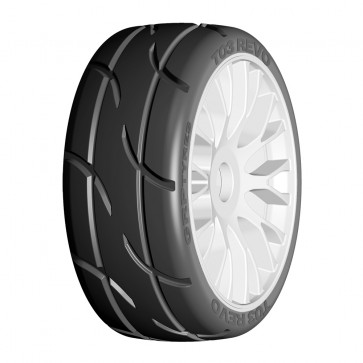 GRP Tyres 1:8 GT Däck/Fälg Färdiglimmat T03